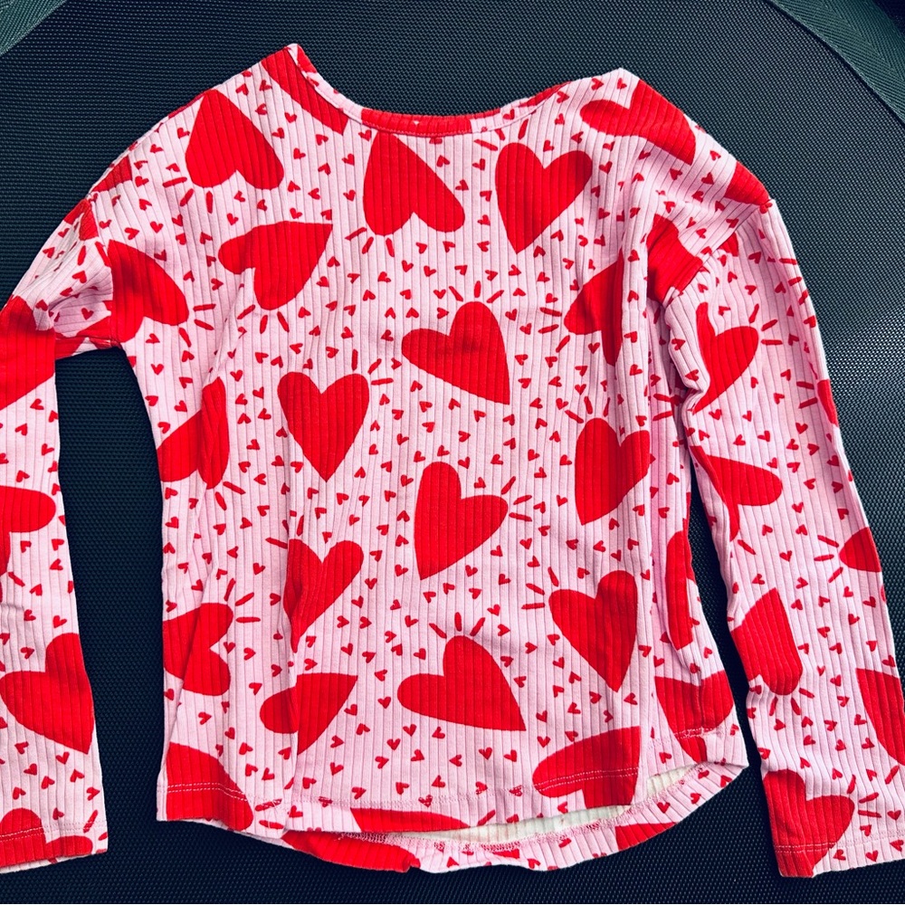 Hanna Andersson Red Heart Long Sleeve Tee